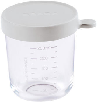 Béaba Glass storage jar 250 ml light grey