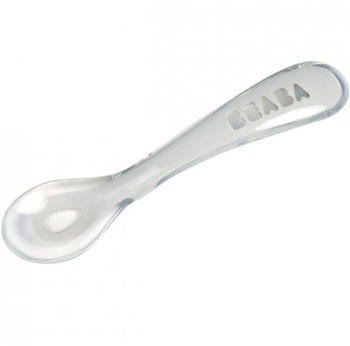 Béaba 2nd stage silicone spoons light grey