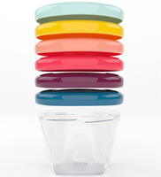 Babymoov Bowls Multicolor Sch&uuml;ssel mit Deckel Color 6x180 ml