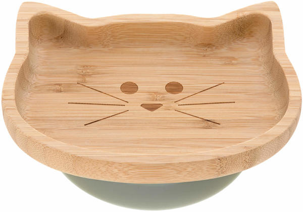 Lässig Bamboo-Wood Platter Little Chums Cat
