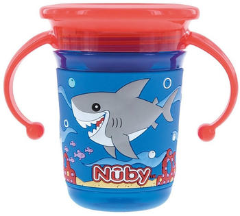 Nuby 360° Wonder Cup mit Handgriffen 240 ml shark