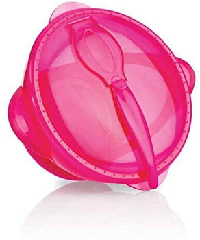 Nuby Breischale mit Saugfuß und Löffel rosa