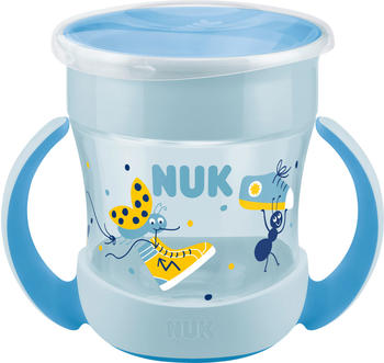 NUK Mini Magic Cup 160 ml mit Trinkrand und Deckel blau/türkis