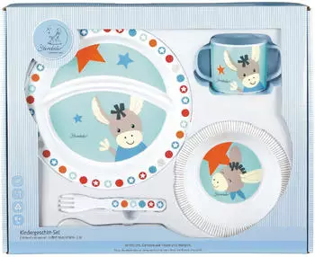 Sterntaler Kindergeschirr-Set Esel Emmi blau 5-tlg
