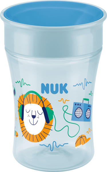NUK Magic Cup 230ml mit Trinkrand und Deckel hellblau