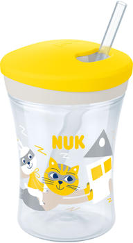 NUK Action Cup 230ml mit Trinkhalm gelb