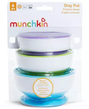 Munchkin Set 3 Schalen mit Saugfu&szlig;