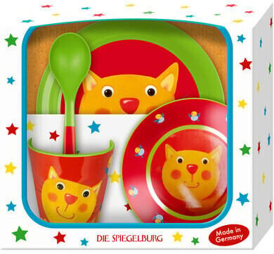 Die Spiegelburg Melamin-Geschenkset Freche Rasselbande Katze