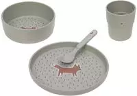 L&Auml;SSIG Kindergeschirr-Set "Little Forest, Fuchs" mit Teller, Schale, Becher und
