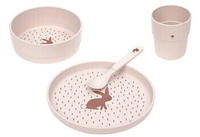 L&Auml;SSIG Kindergeschirr-Set "Little Forest, Hase" mit Teller, Schale, Becher und