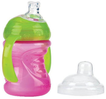 Nuby Trinklern-Becher 240 ml auslaufsicher mit Silikon-Mundstück