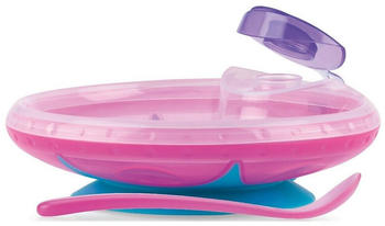 Nuby Warmhalteteller mit Saugfuß und Löffel