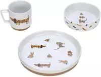 L&Auml;SSIG Kindergeschirr-Set "Little Mateys, royal blue" rutschfest