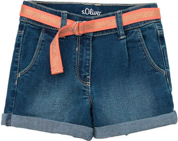 S.Oliver Girl Jeans-Shorts Loose Fit High Rise Wide Leg Reg (2127785.52Z1) blue