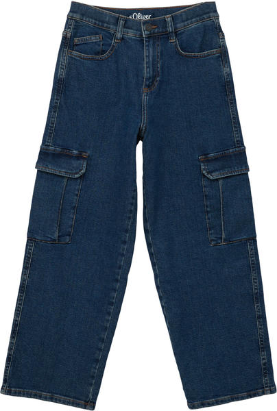 S.Oliver Boys Jeans Relaxed Fit Mid Rise Wide Leg Cargotaschen Reg (2134766.57Z2) blue