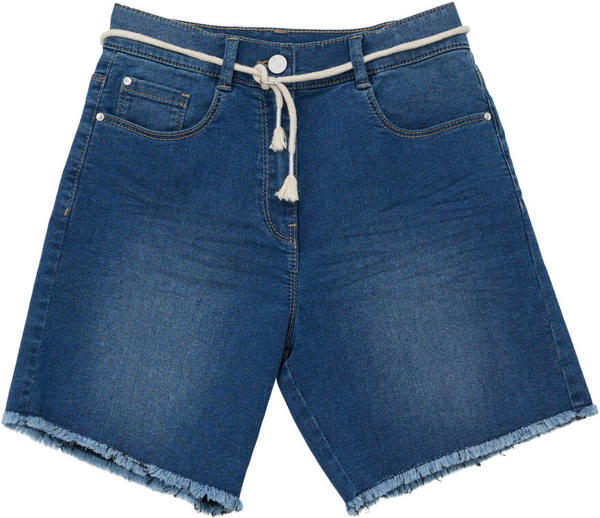 S.Oliver Girl Jeans-Bermuda Loose Fit High Rise Wide Leg Big (2129978.56Z2) blue