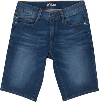 S.Oliver Girl Jeans-Bermuda Seattle Regular Fit Mid Rise Slim Leg Big (2129536.56Z7) blue