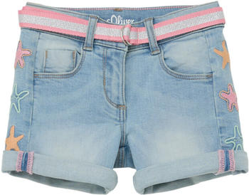 S.Oliver Girl Jeans-Shorts Regular Fit Mid Rise Straight Leg Reg (2130048.52Z2) blue