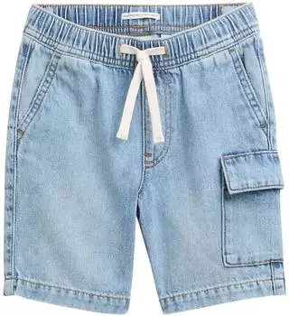 Tom Tailor Jeans Shorts mit Kordelzug Used Light Stone Blue Denim (1046575_10118)