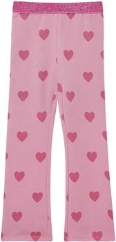 s.Oliver Flared-Leggings mit Glitzerbund und Print Rosa 2171953.41A1.