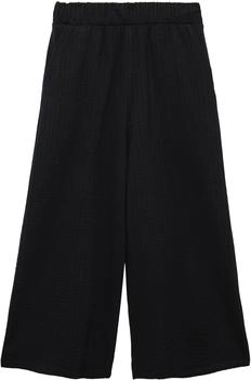 s.Oliver Strukturierte Culotte im Loose Fit / schwarz 2165038.9999.