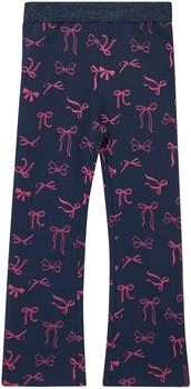 s.Oliver Flared-Leggings mit Glitzerbund und Print blau 2171953.58A2.