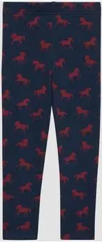 s.Oliver Leggings aus Thermofleece mit All-over-Print blau 2152306.59A1.