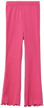 s.Oliver Gerippte Leggings mit Flared Leg und All-over-Print Rosa 2165585.4424.