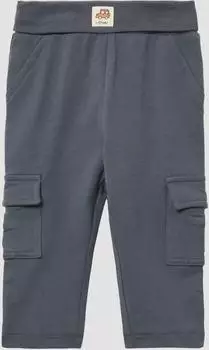 s.Oliver Leichte Sweathose mit Umschlag und Cargotaschen grau 2164797.9585.
