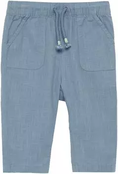 s.Oliver Baumwoll-Hose in Leinenoptik im Loose Fit blau 2162137.5273.