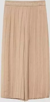 s.Oliver Plisseehose mit Wide Leg und Glitzerbund braun 2175960.8411.