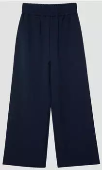 s.Oliver Fließende Hose mit Elastikbund und Wide Leg blau 2174714.5952.