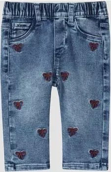 s.Oliver Elastische Jeans mit Stickerei blau 2173646.56Z2.