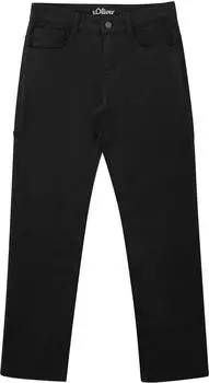 s.Oliver Baumwollhose Pete / Regular Fit / Mid Rise / Straight Leg / schwarz 2170817.9999.