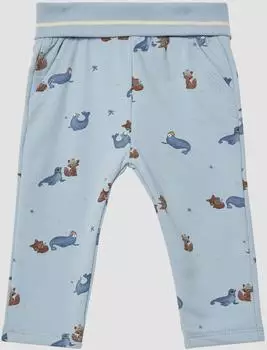 s.Oliver Kuschelige Unisex-Jogpants mit Umschlagbund blau 2173691.50A1.