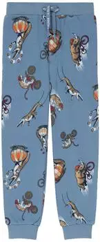 s.Oliver Jogginghose mit angedeutetem Tunnelzug und All-over-Print blau 2169362.54A2.