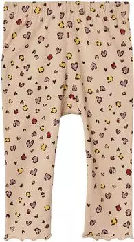 s.Oliver Baumwollleggings im Slim Fit mit All-over-Print und Rollsaum beige mehrfarbig 2169209.80A2.
