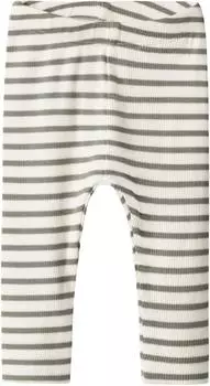 Name It Mädchen Junge Leggings Nbnkab (13198040) dusty olive/weiß