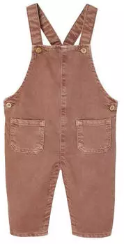 Vertbaudet Baby Latzhose aus Twill, Pigment Dye-Färbung terrakotta