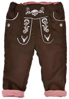Bondi Kidswear BONDI Baby Trachten Laufhose gefüttert in Lederhose-Look braun