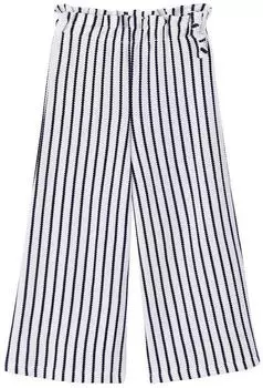 Vertbaudet Weite gestreifte Ajourstrick-Hose, verstellbarer Bund (341022981) blau gestreift