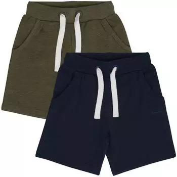 Minymo MIBoys / MIGirls 2-Pack Sweatshorts Regular (540023-9526) dunkelblau/khaki