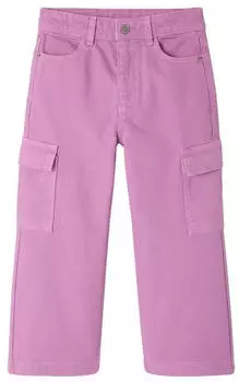 Vertbaudet Cargo-Hose mit Dehnbund violett