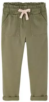 Vertbaudet Paperbag-Hose mit verstellbarem Bund khaki