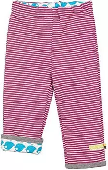 loud + proud Light Striped Pant / Reversible Pant / Striped Leggings Organic Cotton (4067) lila