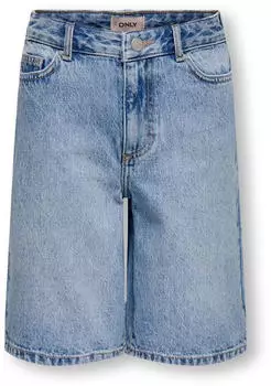 Only KOGSONNY HW Wide DNM Shorts Washed Black light blue denim