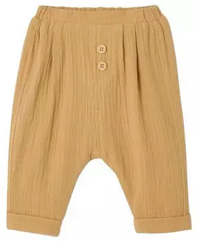 Vertbaudet Baby Hose aus Musselin mit Dehnbund und Zierknöpfen (702090505) gelb