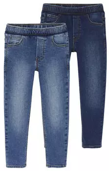 Vertbaudet 2er-Pack Jungen Slim Jeans mit verstellbarem Dehnbund Basic (341017781) blue stone