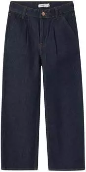 Name It NKFBELLA HW W PLEAT JEANS 3020-AZ L NOOS Wide Fit Hose (13242763) dark blue denim/unwashed