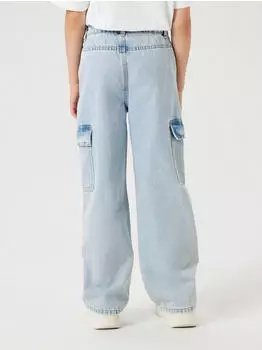 Name It Cargo Jeans Wide Fit Light Washed (13220709) light blue bleached denim